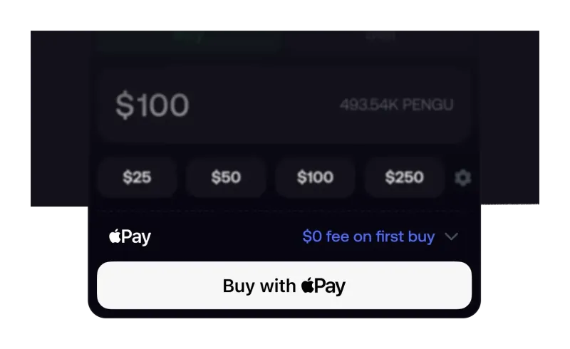 fomo Apple Pay funding screen